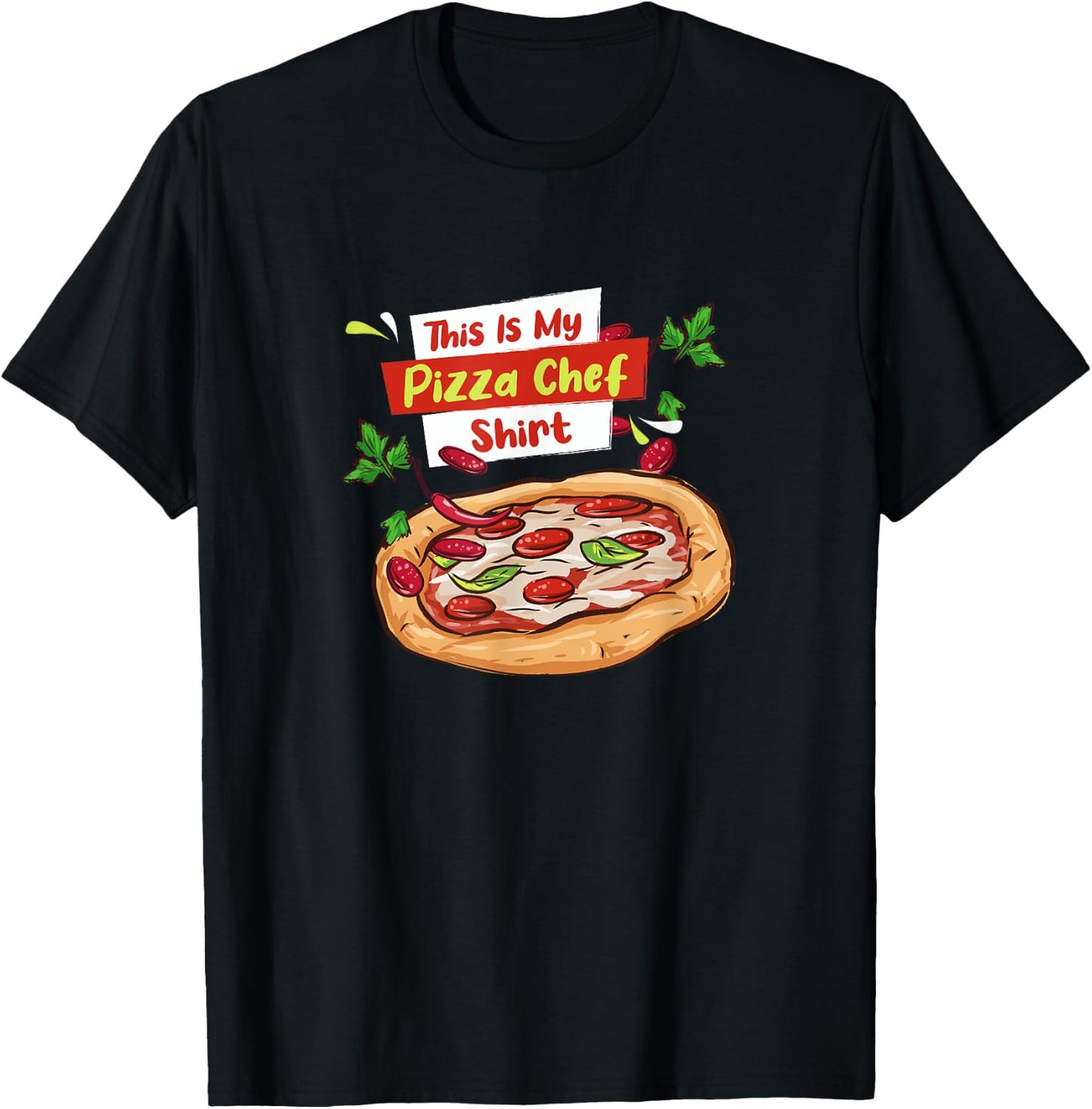 Pizza Chef Italian Food Pizza Maker T-Shirt - T-Shirt | Black