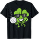 Shamrock Playing Volleyball Cute St Patricks Day Boys Girls T-Shirt - T-Shirt | Black