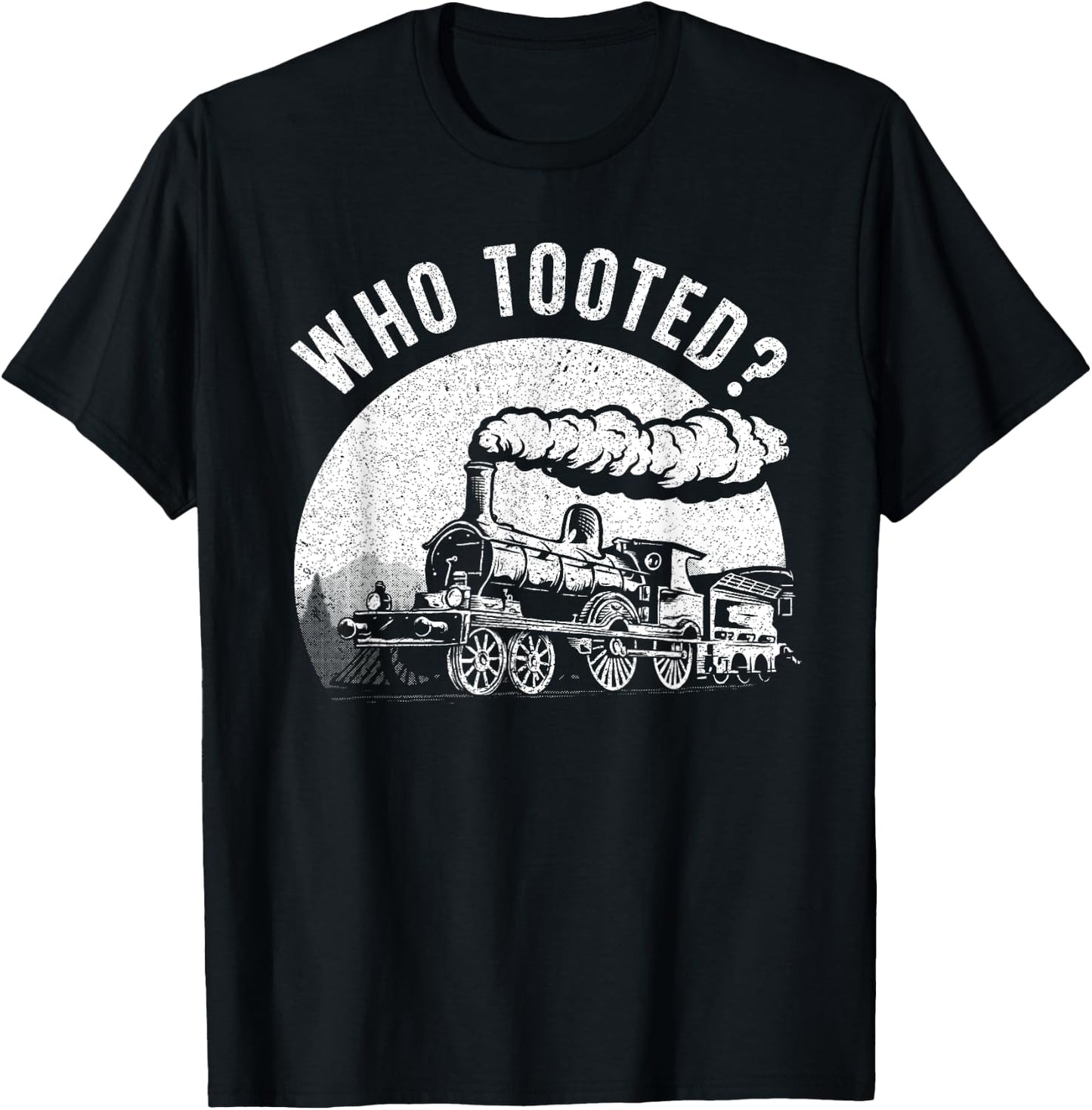 Cute Train Art Women Train Collector Railroad Lover T-Shirt - T-Shirt | Black