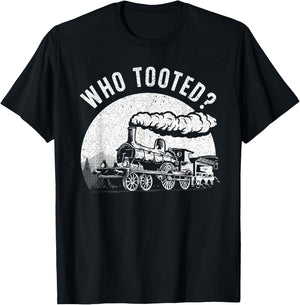 Cute Train Art Women Train Collector Railroad Lover T-Shirt - T-Shirt | Black