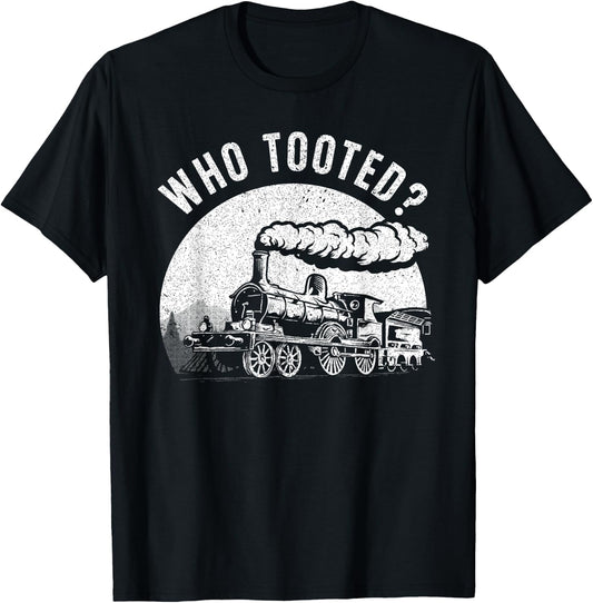 Cute Train Art Women Train Collector Railroad Lover T-Shirt - T-Shirt | Black