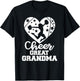 Cheer Great Grandma Heart Funny Cheerleader T-Shirt - T-Shirt | Black
