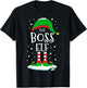 The Boss Elf Christmas Family Matching Xmas Group Funny T-Shirt - T-Shirt | Black