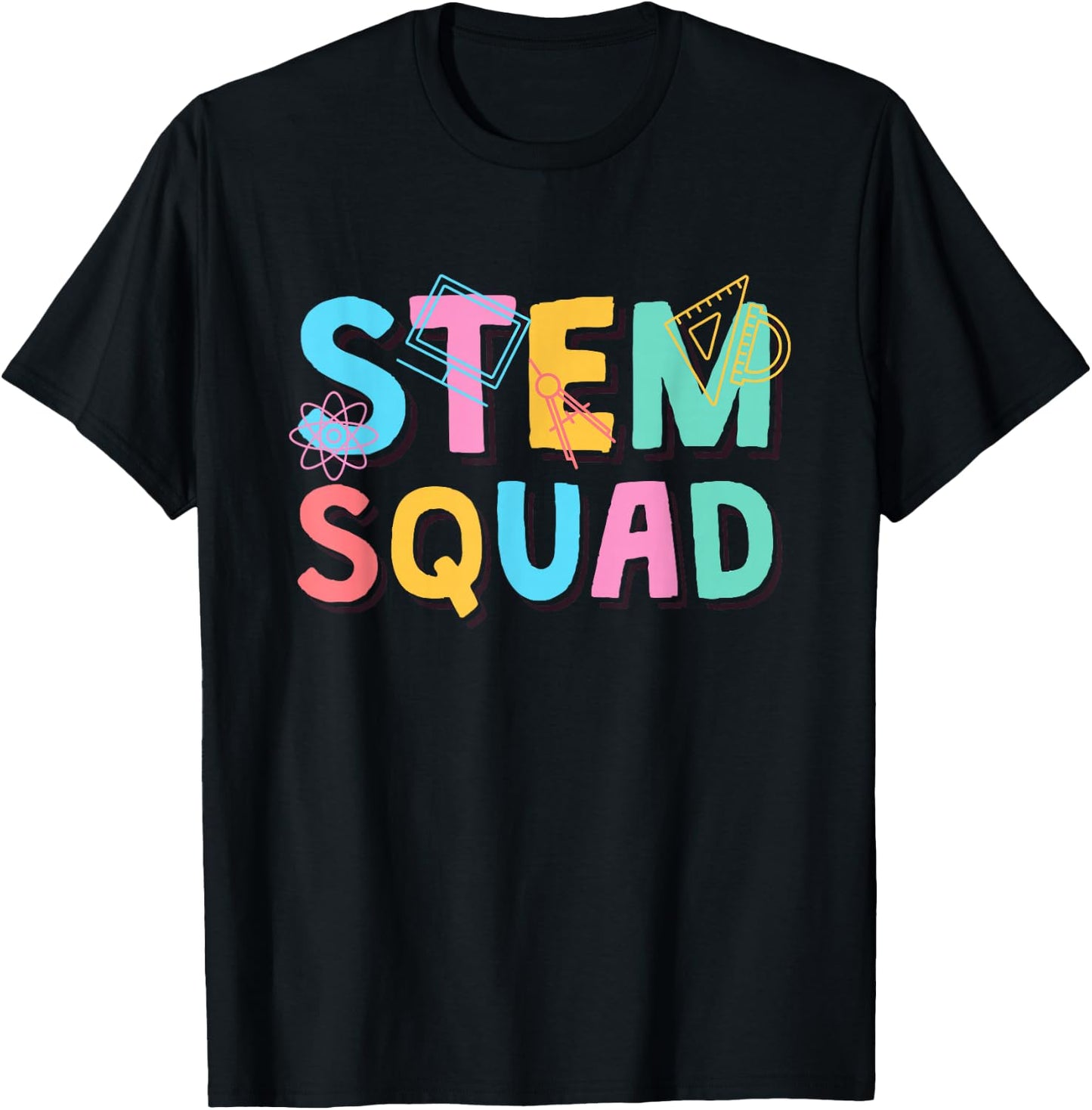 Stem Squad, Science Technology Engineering Math Team T-Shirt - T-Shirt | Black