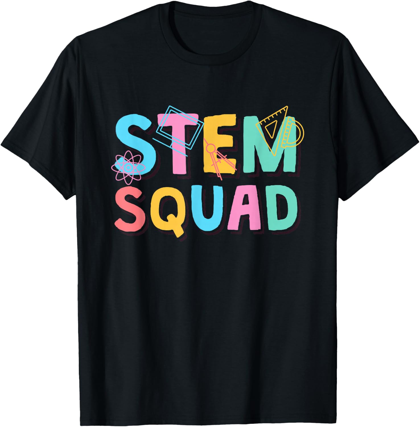 Stem Squad, Science Technology Engineering Math Team T-Shirt - T-Shirt | Black