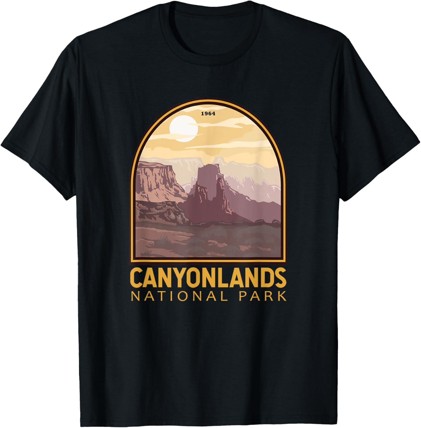Canyonlands National Park Vintage Emblem T-Shirt - T-Shirt | Black