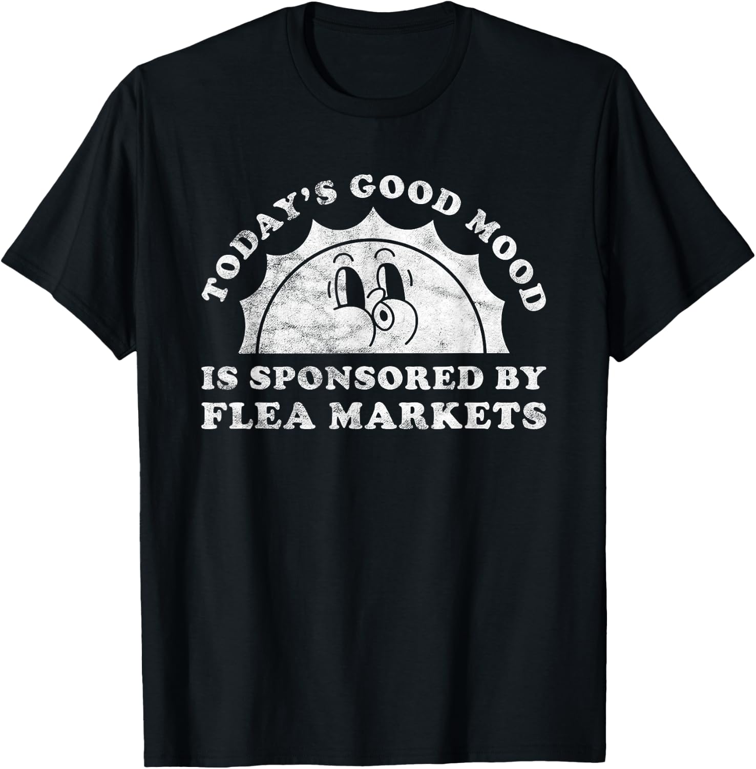 Funny Cute Retro Vintage Flea Markets T-Shirt - T-Shirt | Black