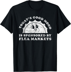 Funny Cute Retro Vintage Flea Markets T-Shirt - T-Shirt | Black
