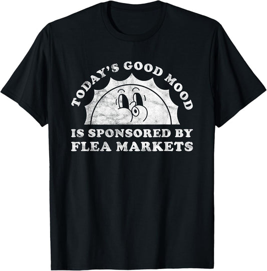 Funny Cute Retro Vintage Flea Markets T-Shirt - T-Shirt | Black