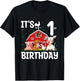 It's My 1st Birthday Farm Animal 1 Year Old Birthday Party T-Shirt - T-Shirt | Black