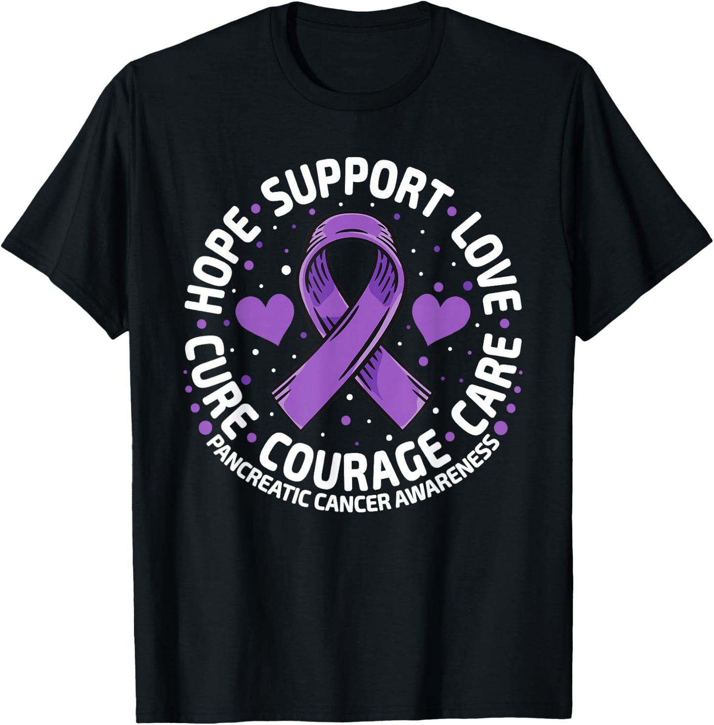 Pancreatic Cancer Support Family Pancreatic Cancer Awareness T-Shirt - T-Shirt | Black