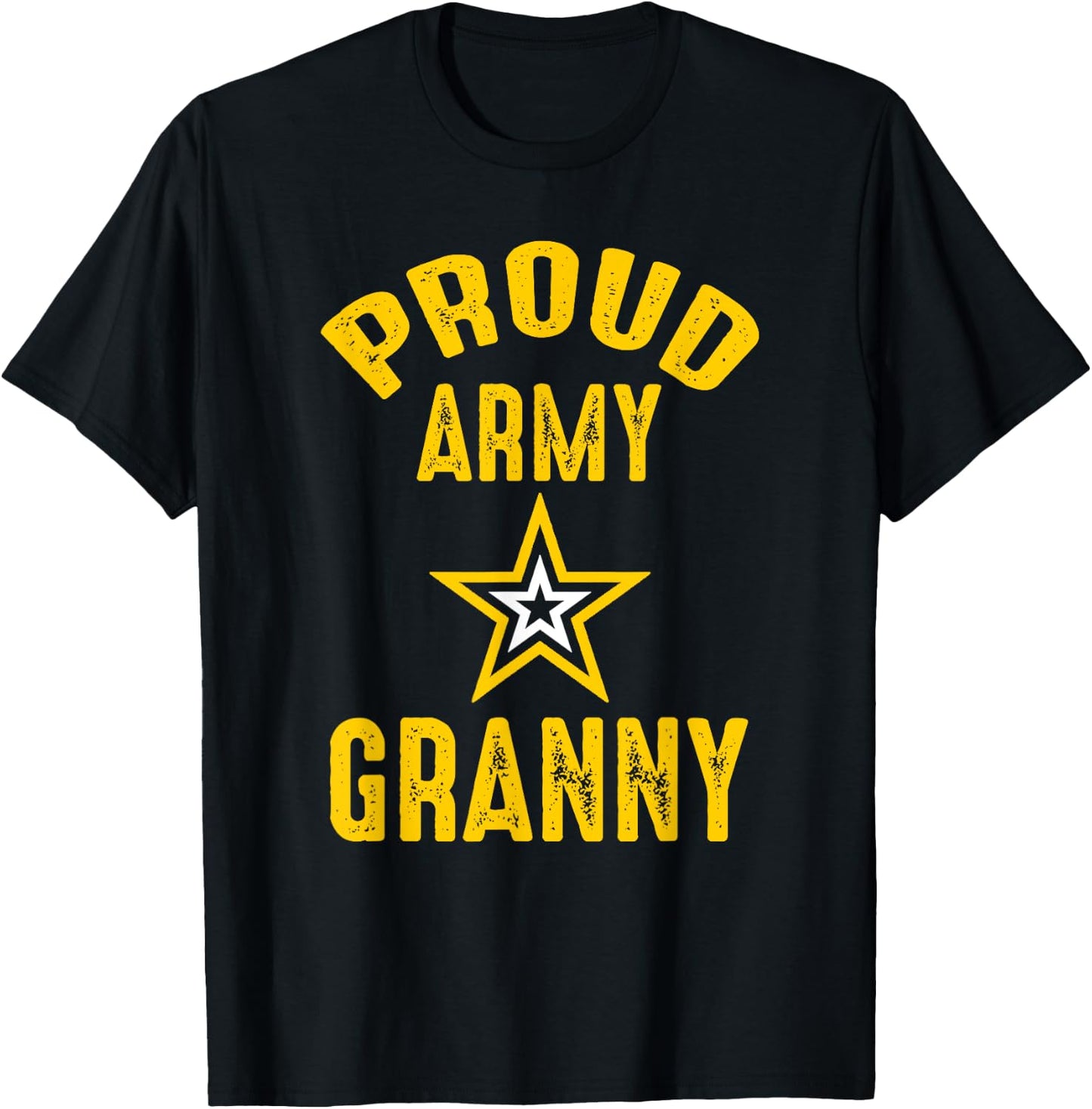 Vintage Proud Army GRANNY Veterans Family Reunion Match T-Shirt - T-Shirt | Black