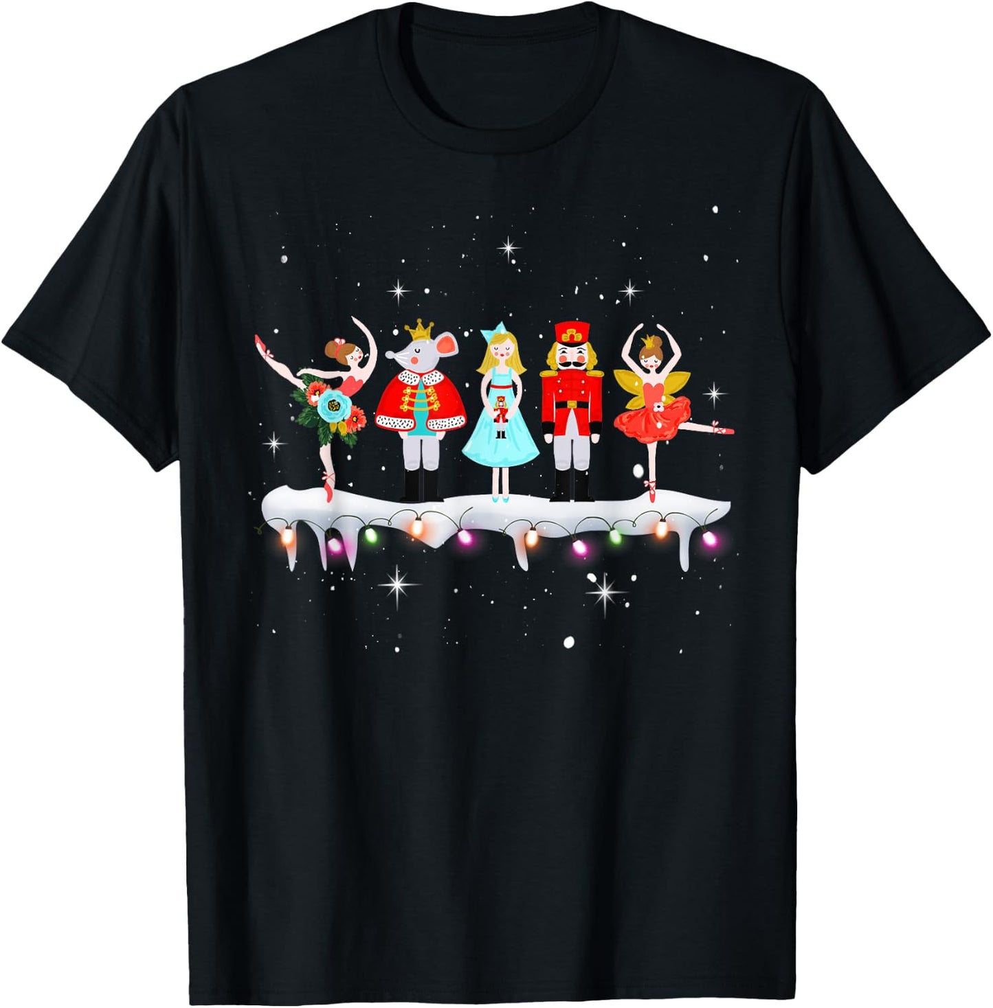 Christmas Ballet Clara Mouse King Princess Nutcracker T-Shirt - T-Shirt | Black