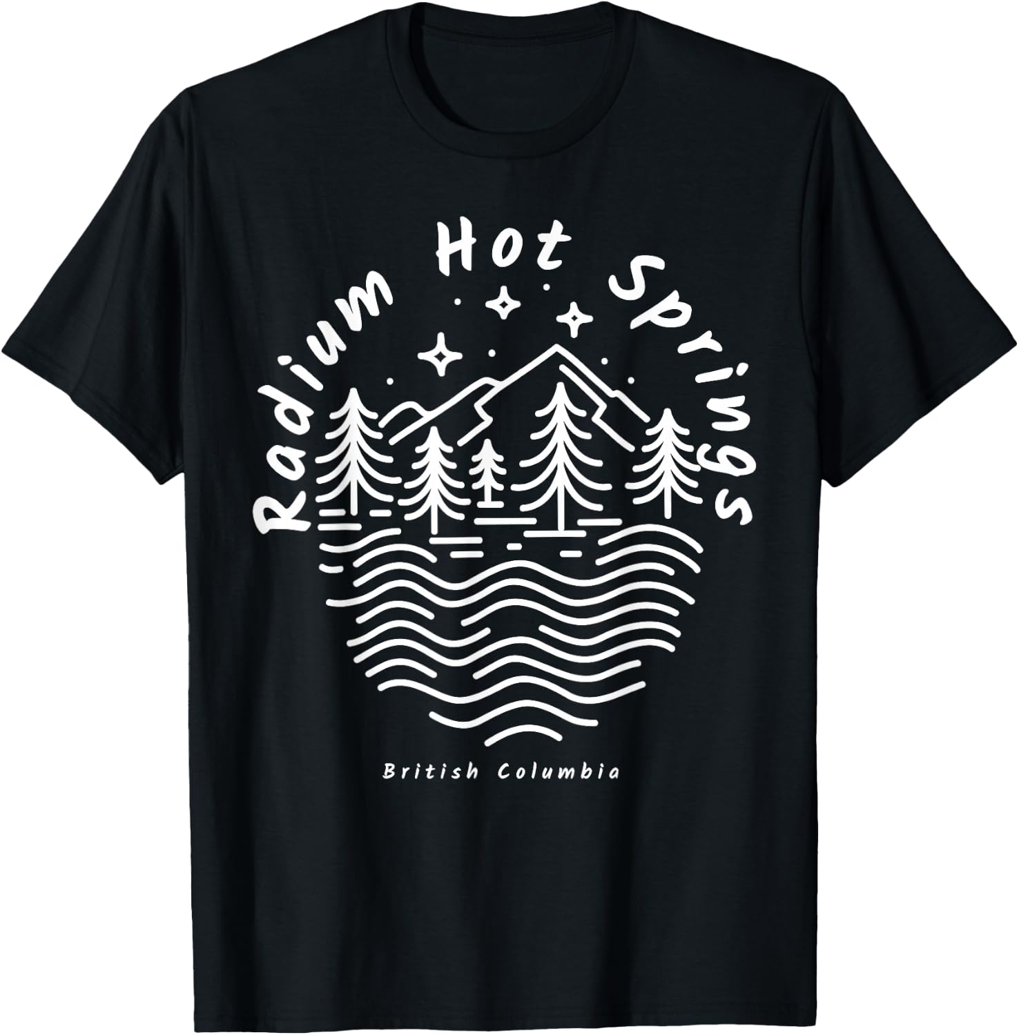 Radium Hot Springs British Columbia T-Shirt - T-Shirt | Black