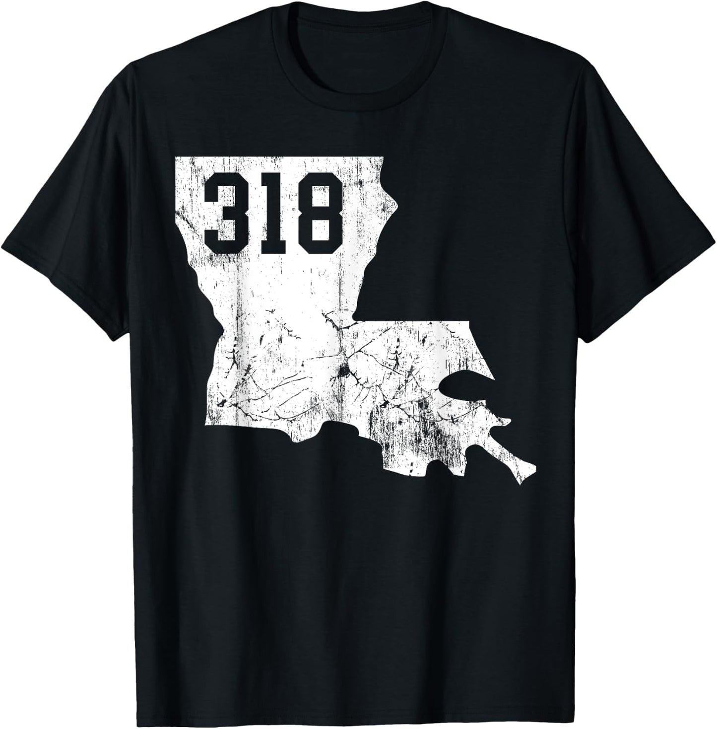Louisiana State Area Code 318 New Orleans Mardi Gras T-Shirt - T-Shirt | Black