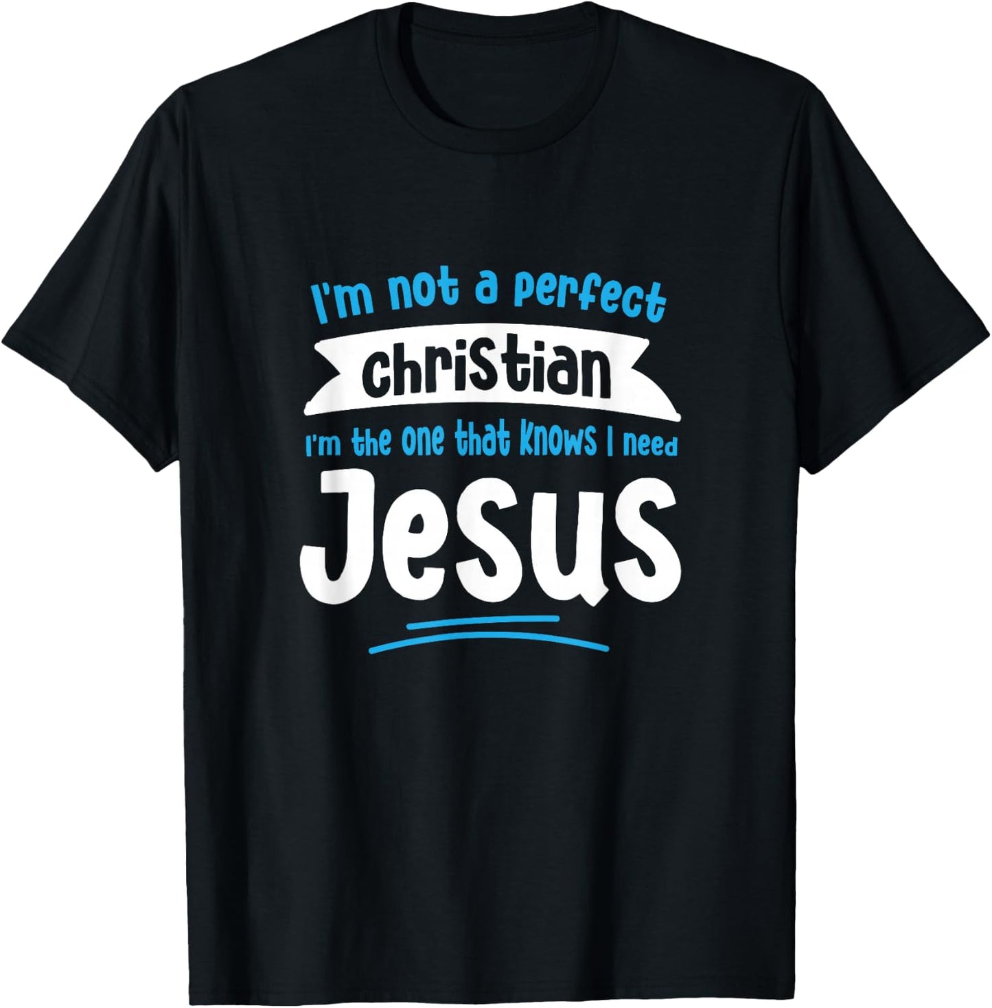 Jesus Men Women Kids Fun Christian Bible Faith Jesus T-Shirt - T-Shirt | Black