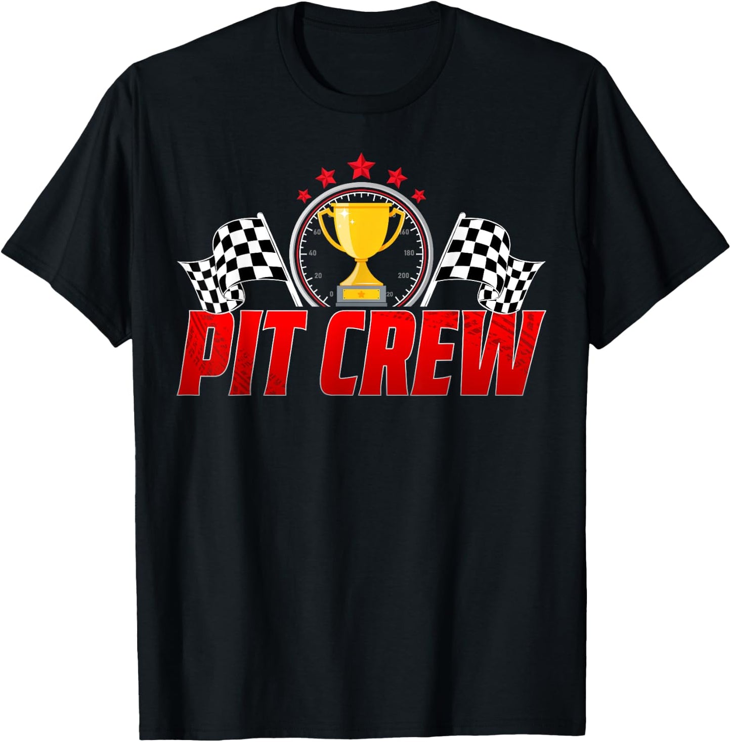 Pit Crew Family Birthday Party Racing Men Women Race Car T-Shirt - T-Shirt | Black