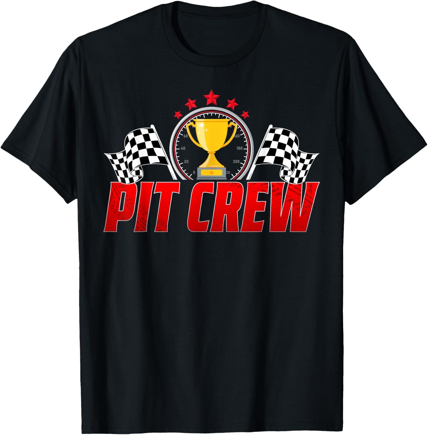 Pit Crew Family Birthday Party Racing Men Women Race Car T-Shirt - T-Shirt | Black