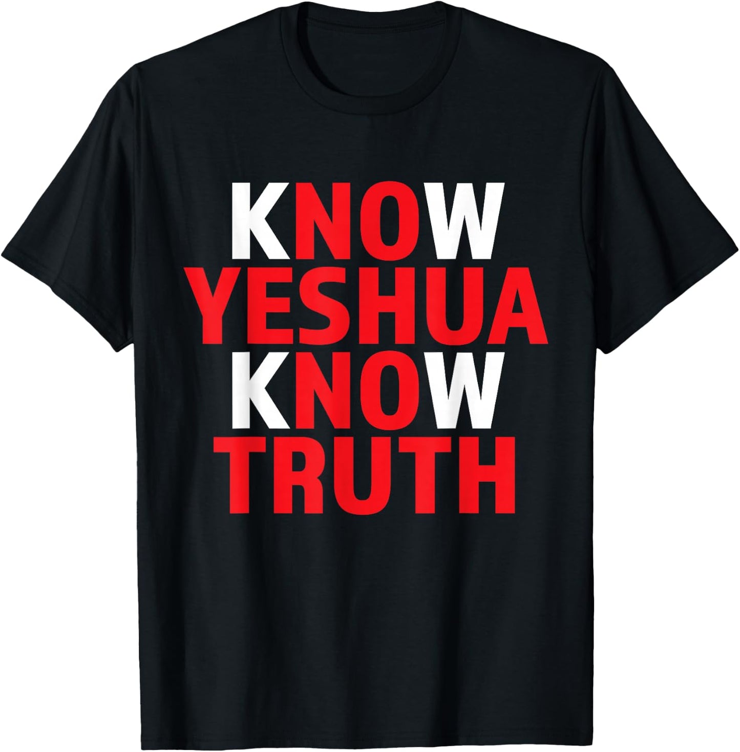Yeshua Shirt Christian Faith Hebrew Name for Jesus Religious T-Shirt - T-Shirt | Black