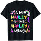Kids I'm Hailey Doing Hailey Things Cute Girls Personalized Name T-Shirt - T-Shirt | Black