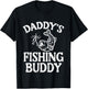 Kids Daddys Fishing Buddy Cute Girls Boys Son Kids Toddler Youth T-Shirt - T-Shirt | Black