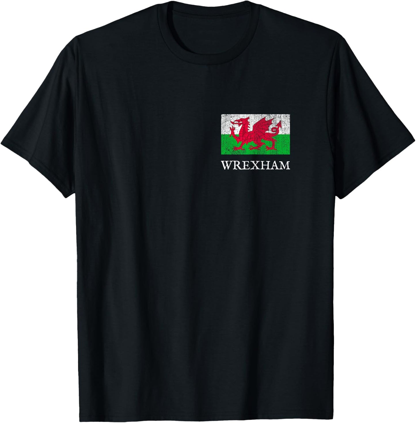 Wrexham Football Wales Welsh Soccer Jersey Retro Vintage T-Shirt - T-Shirt | Black