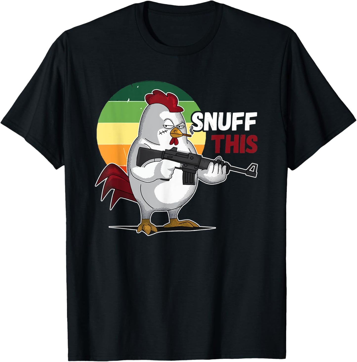The Rooster Snuff This Funny Animal Saying T-Shirt - T-Shirt | Black