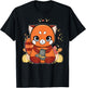 Red Panda With Hat Thanksgiving T-Shirt - T-Shirt | Black