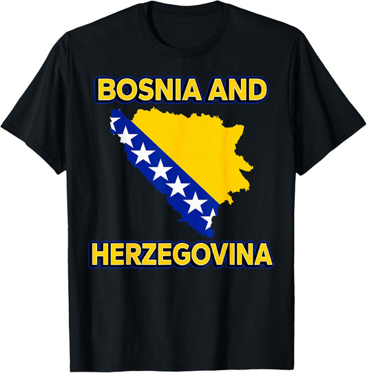 Bosnian And Herzegovina Flag Men Women Kids Bosniak T-Shirt - T-Shirt | Black
