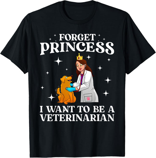 Cool Veterinarian Art Girls Kids Vet Tech Student T-Shirt - T-Shirt | Black