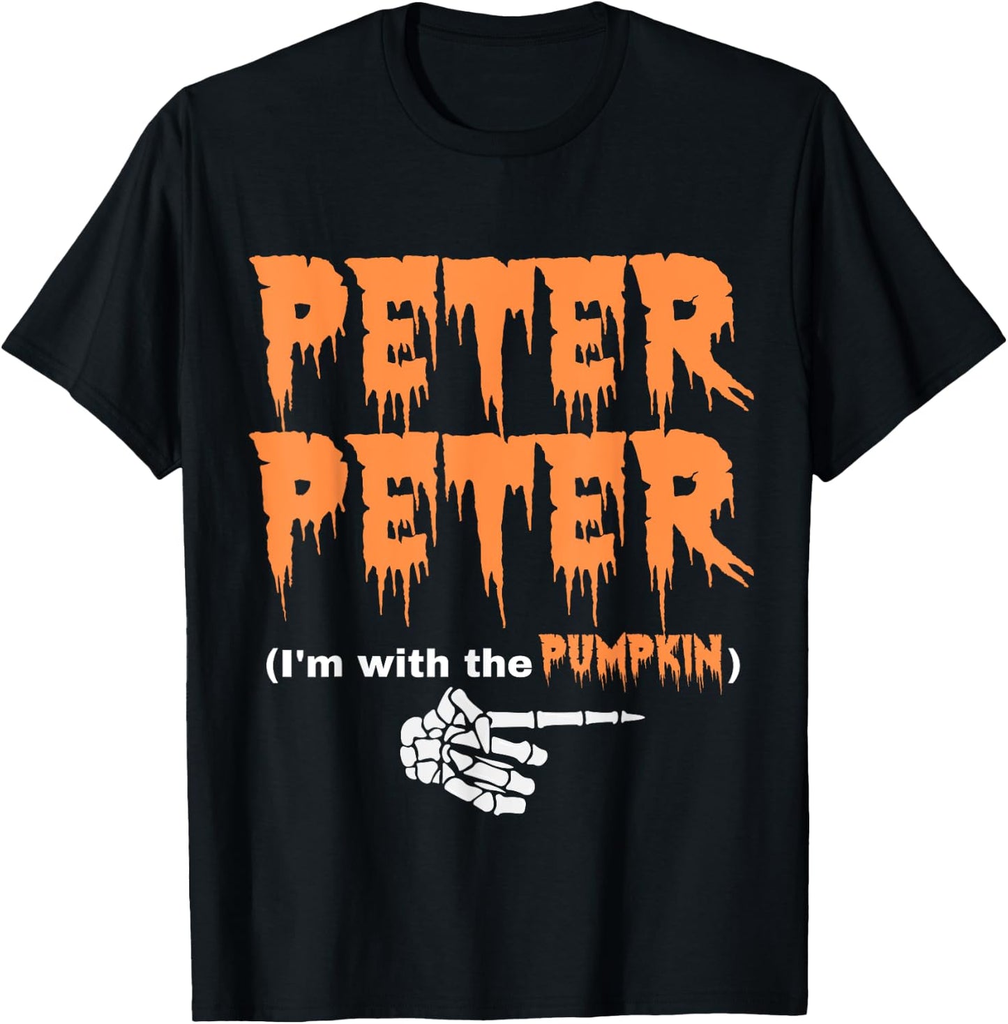 Peter Pumpkin Eater Halloween Matching Couples Costume T-Shirt - T-Shirt | Black