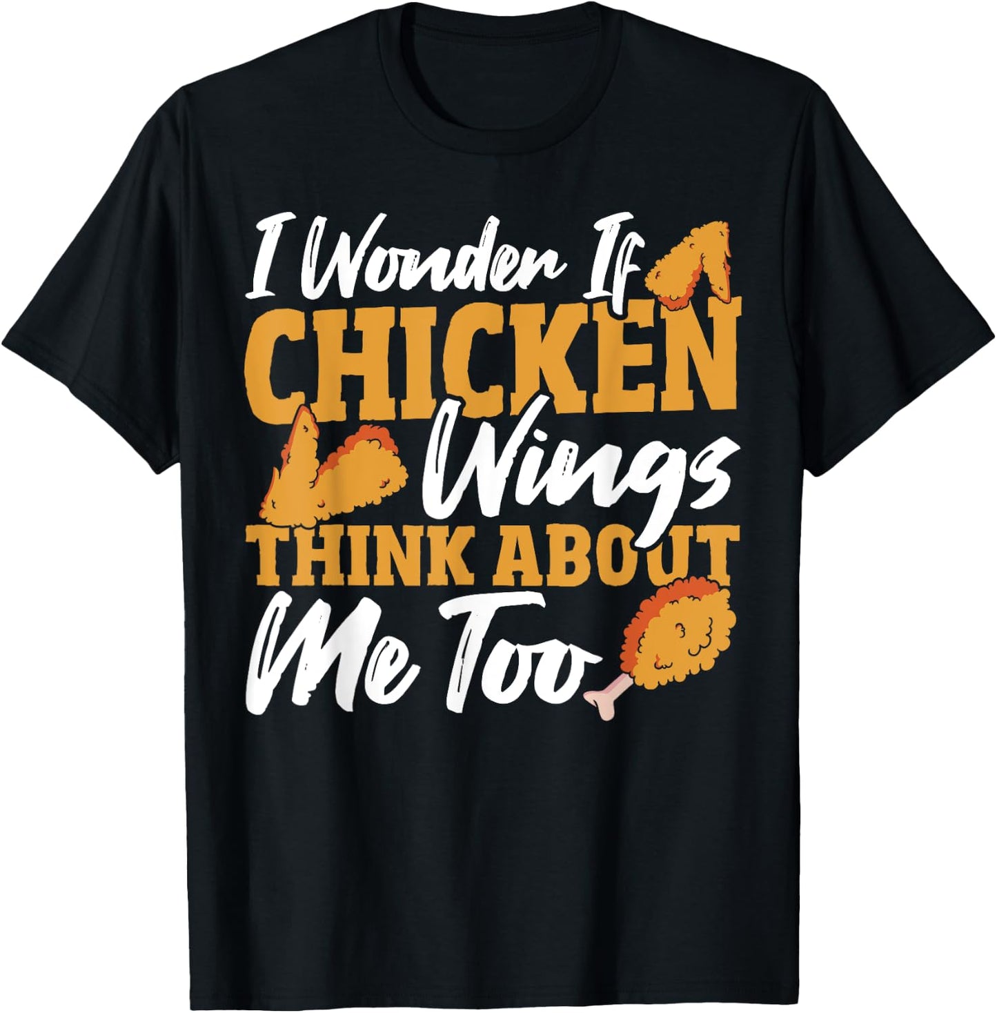 Chicken-Wings Food Chickenwing Yummy Chicken Wing T-Shirt - T-Shirt | Black
