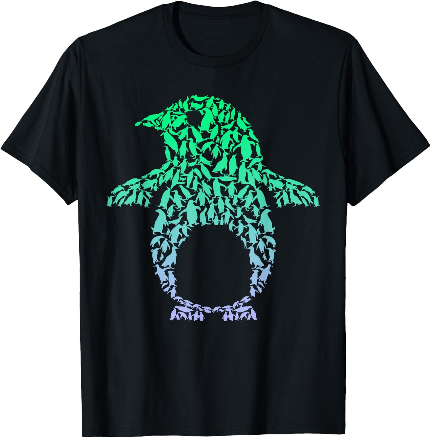 Silhouette Penguins for Penguin Lover | Boys Penguin T-Shirt - T-Shirt | Black