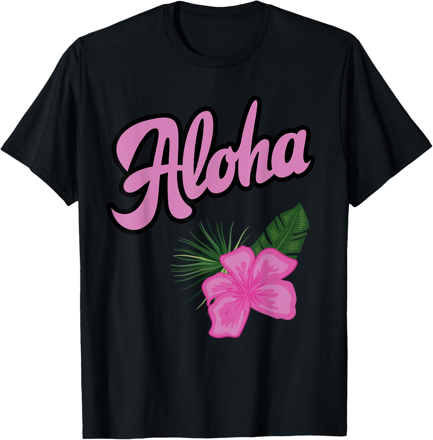 Hawaii Aloha Hibiscus Hawaiian Party T-Shirt - T-Shirt | Black