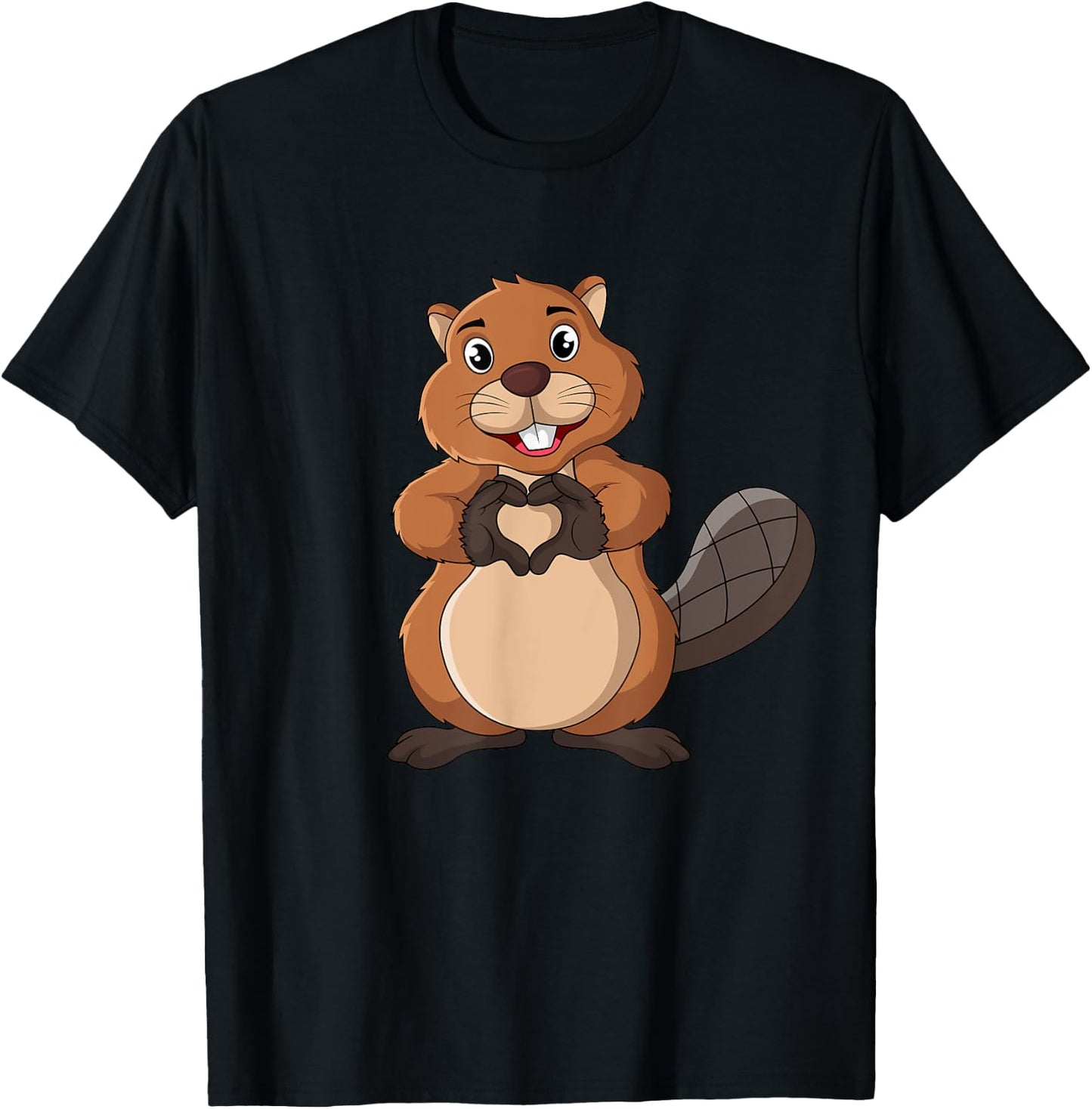 Beaver Lover Kids Girl Women T-Shirt - T-Shirt | Black