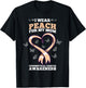 I Wear Peach Mom Endometrial Cancer Awareness T-Shirt - T-Shirt | Black