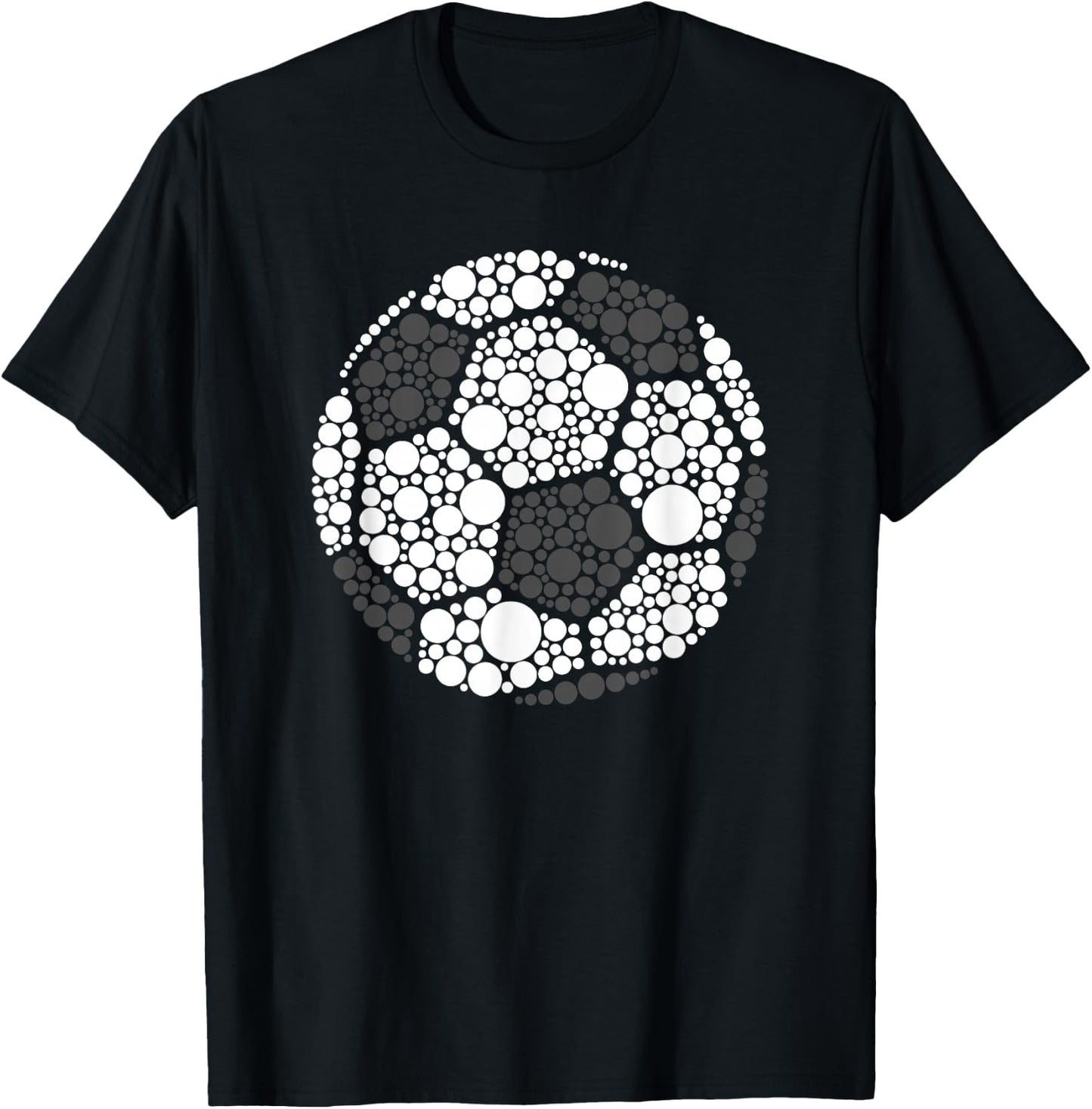 Polka Dot Football Soccer Lover Happy Dot Day Sport Ball T-Shirt - T-Shirt | Black