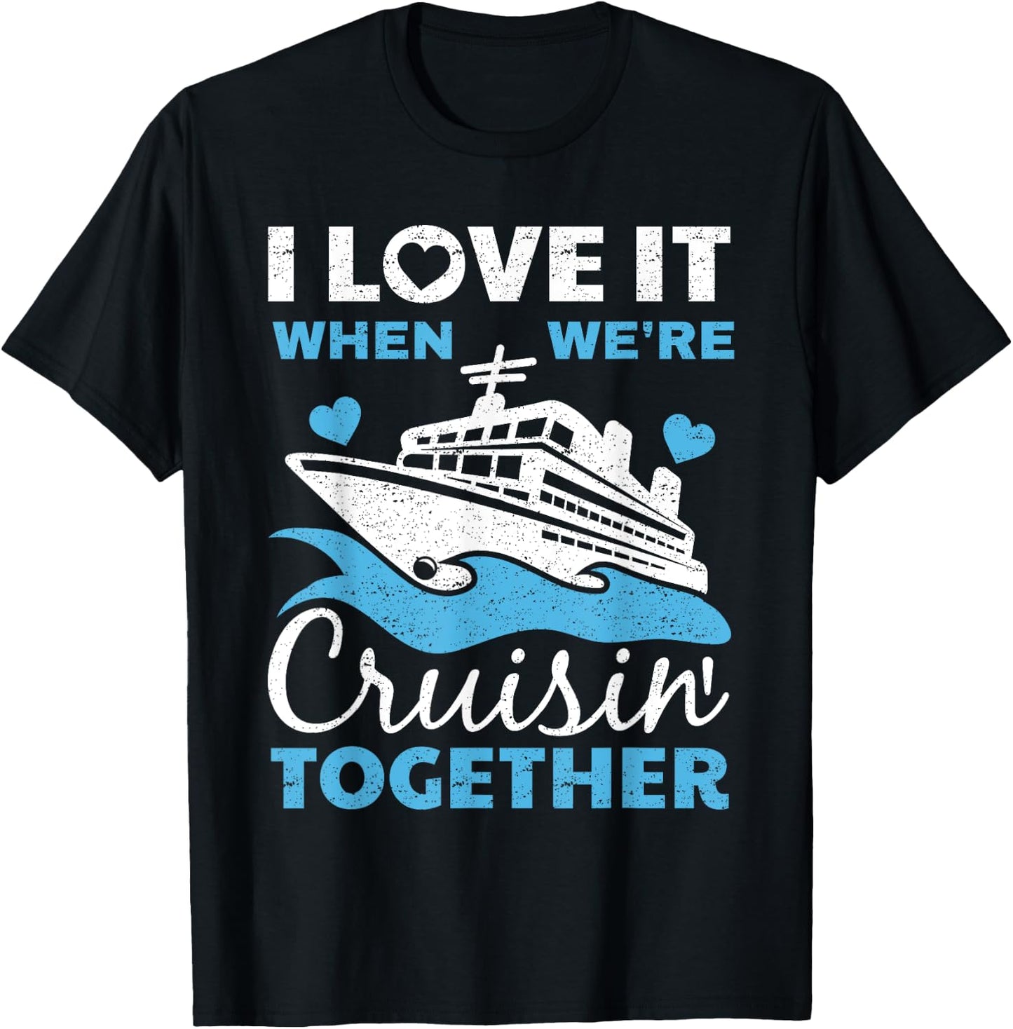 Cool Cruise Art Men Women Cruise Ship Couple Family Vacation T-Shirt - T-Shirt | Black