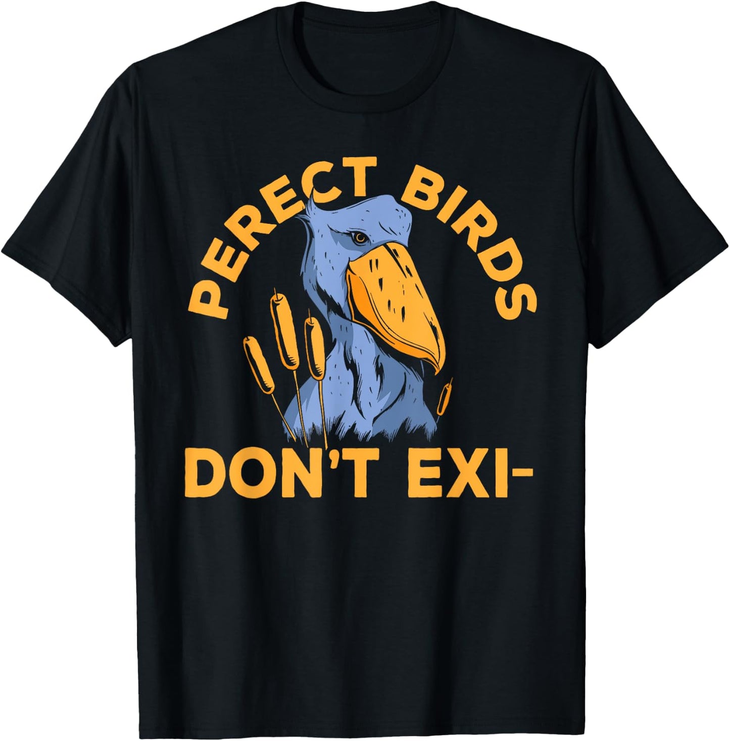 Shoebill Stork T-Shirt - T-Shirt | Black
