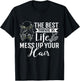 The Best Things in Life Mess up Your Hair Motorcycle Women T-Shirt - T-Shirt | Black