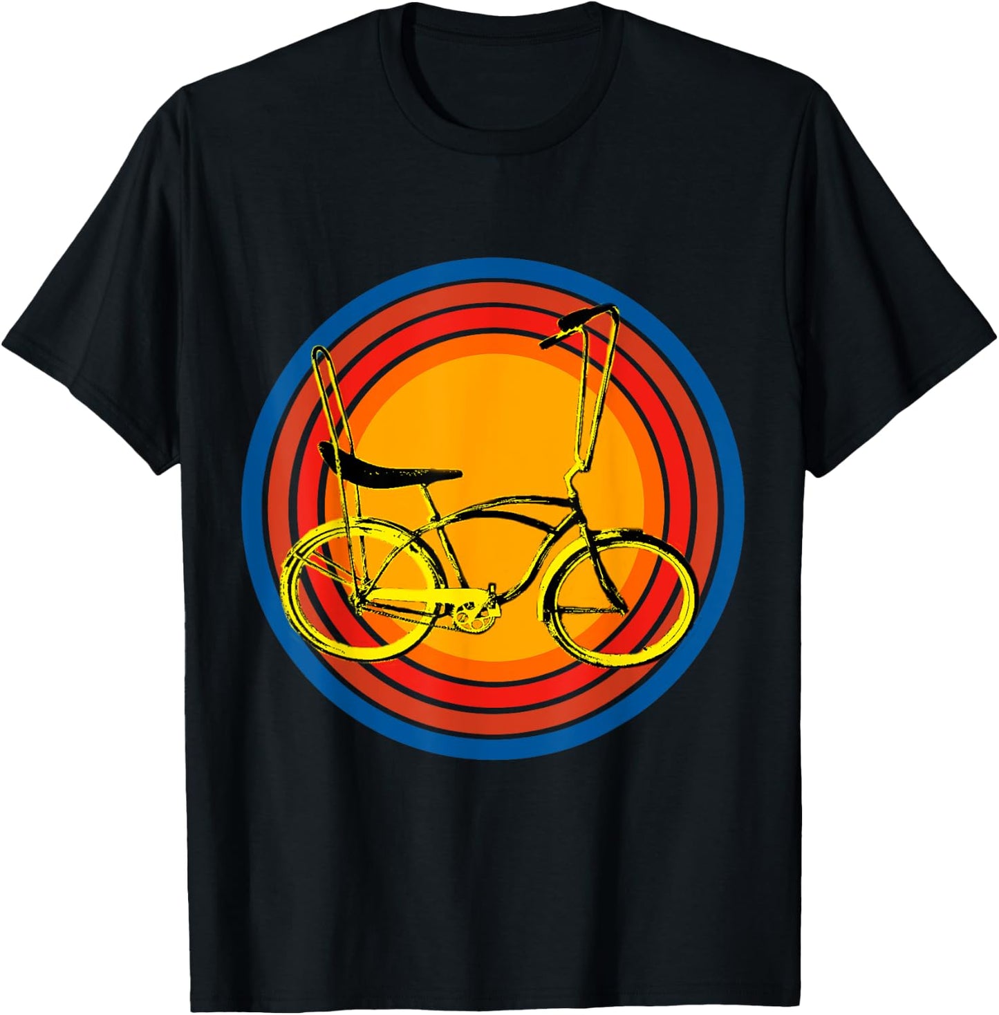 Vintage Retro Banana Seat Low Rider Bike T-Shirt - T-Shirt | Black