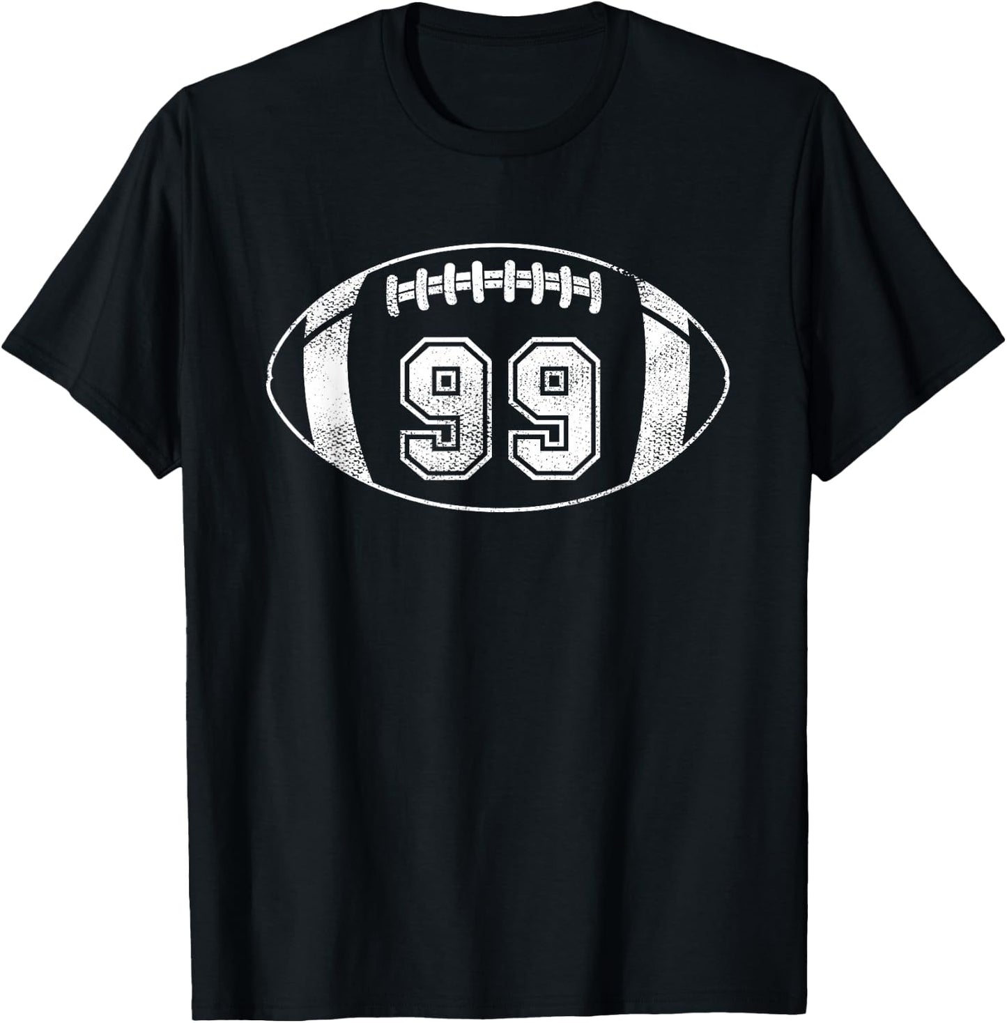 Football Player #99 Football Mom Dad Jersey 99 Varsity Team T-Shirt - T-Shirt | Black
