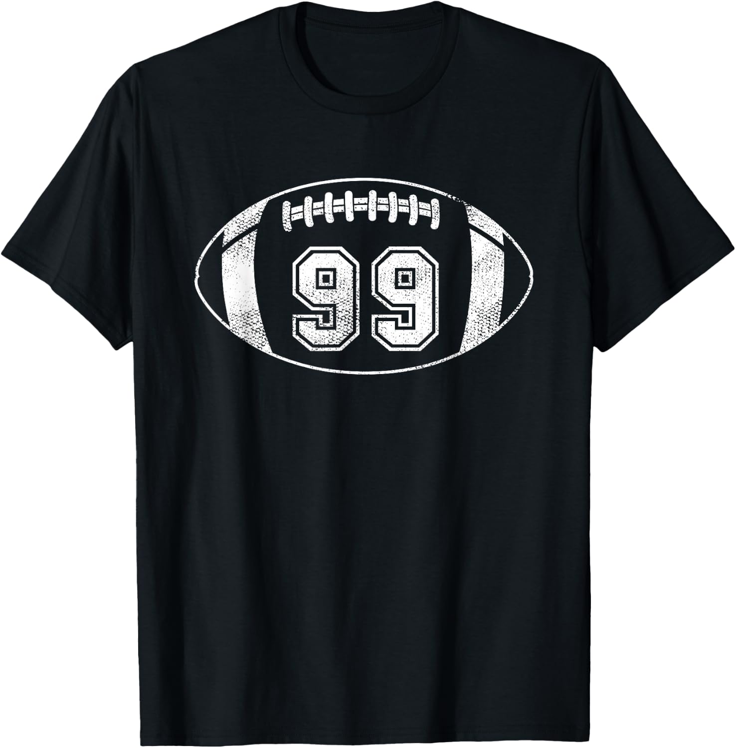 Football Player #99 Football Mom Dad Jersey 99 Varsity Team T-Shirt - T-Shirt | Black
