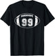 Football Player #99 Football Mom Dad Jersey 99 Varsity Team T-Shirt - T-Shirt | Black