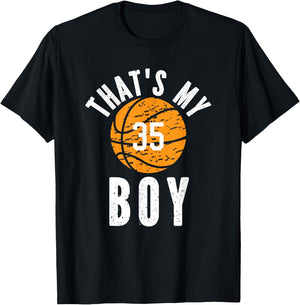 That's My Boy Basketball Number #35 T-Shirt - T-Shirt | Black