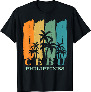 Cebu Palms Island Philippines Southeast Asia Souvenir Gift T-Shirt - T-Shirt | Black