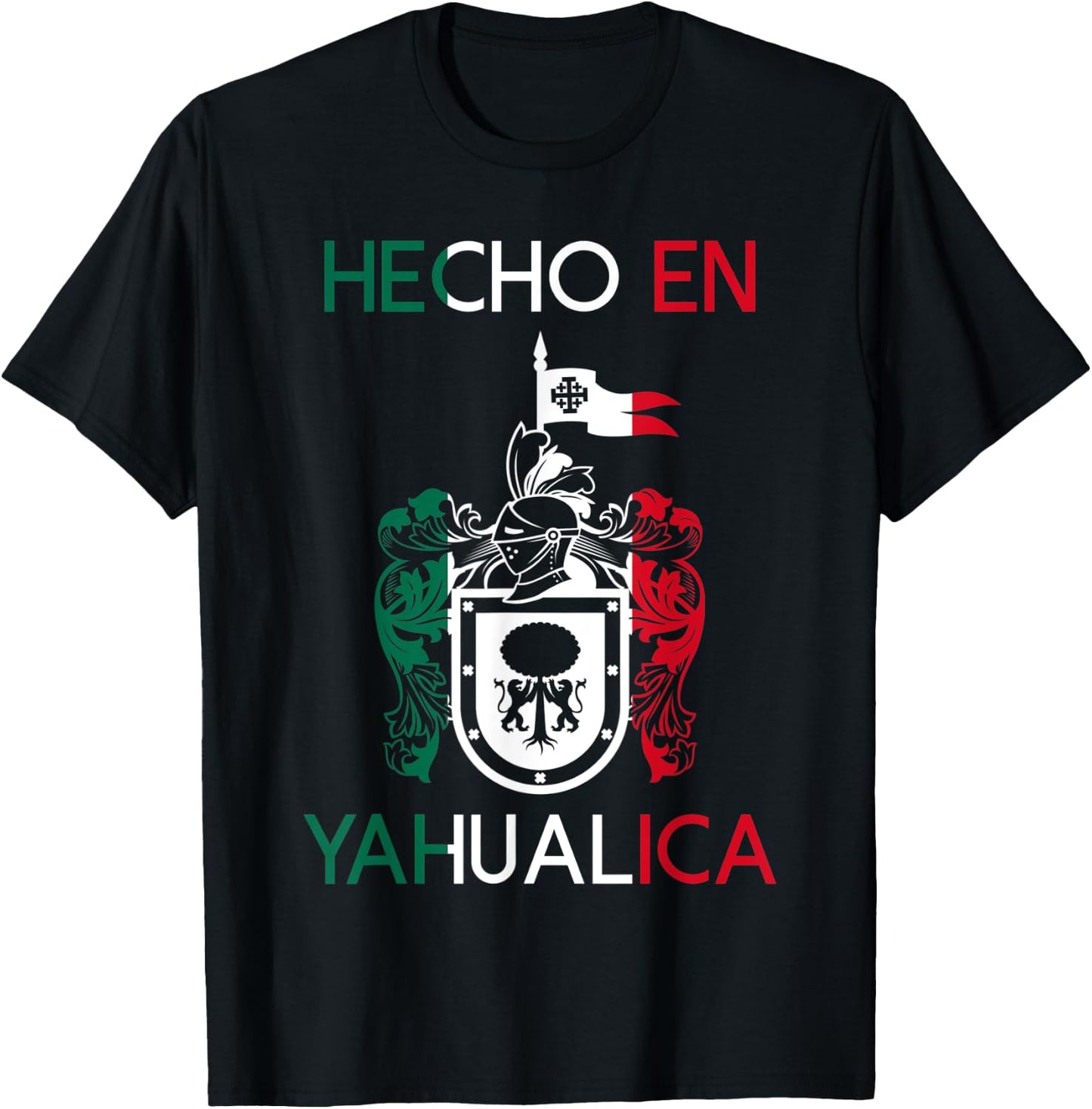 Yahualica Jalisco Estado De Mexico Escudo Eagle Aguila T-Shirt - T-Shirt | Black