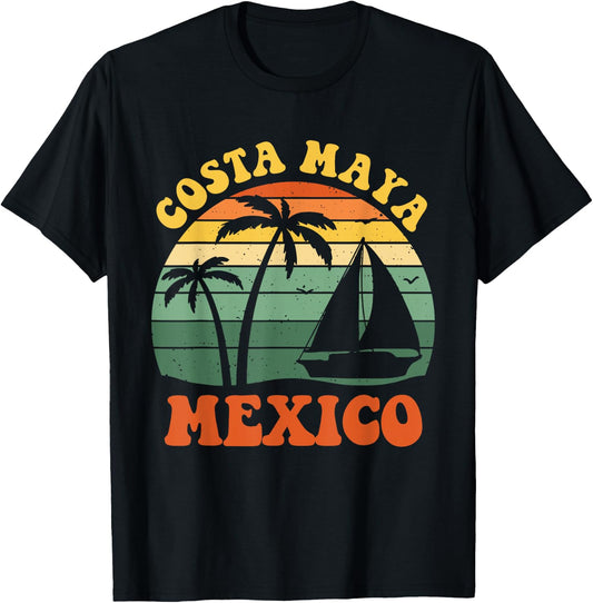Costa Maya Mexico Sunset Matching Family Vacation T-Shirt - T-Shirt | Black