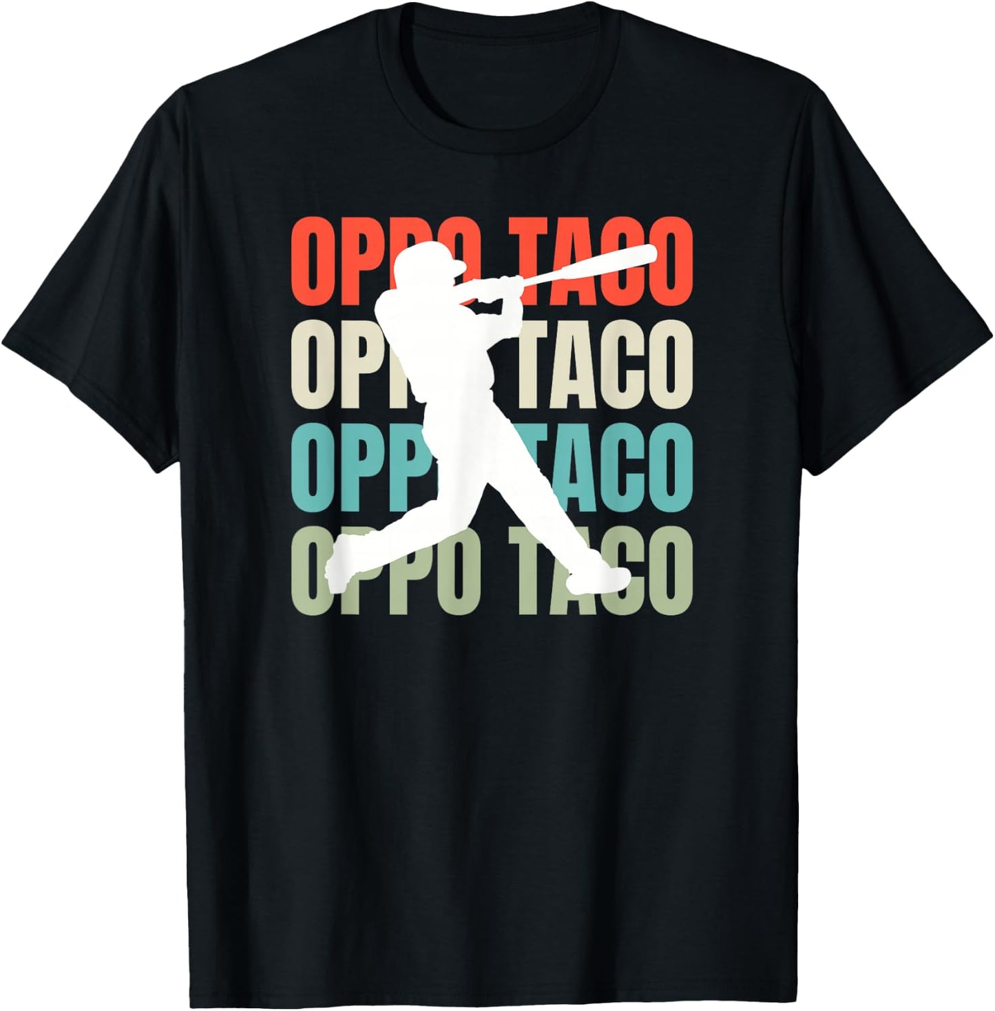 Baseball Oppo Taco Hits T-Shirt - T-Shirt | Black
