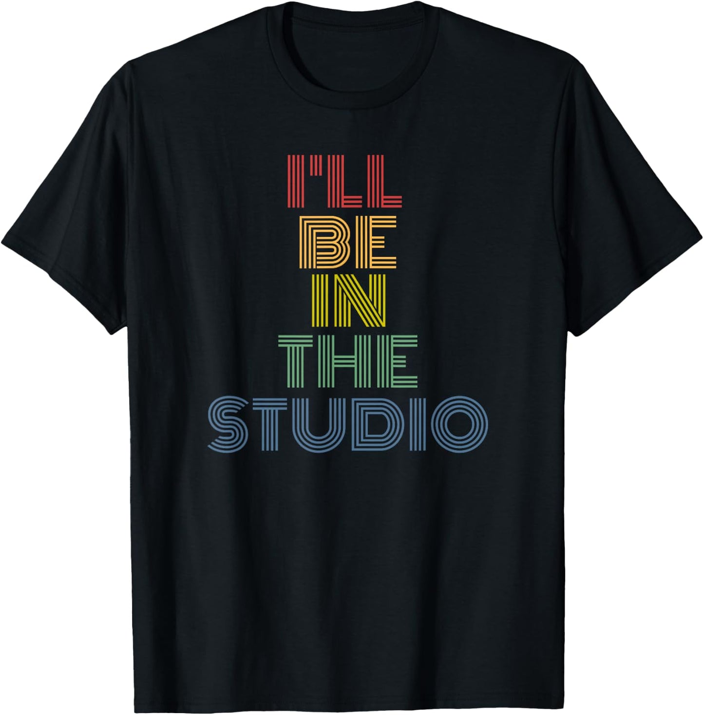 I'll Be In The Studio retro 70s vintage T-Shirt - T-Shirt | Black